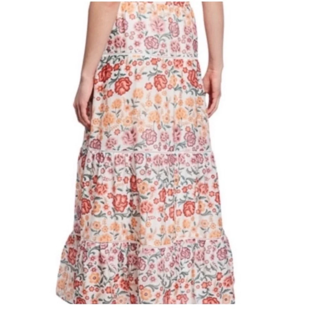 Anthropologie | Laia teka tiered floral maxi skirt size XL - Picture 2 of 11